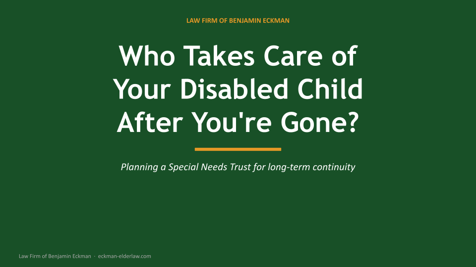 special needs trust attorney in New Jersey